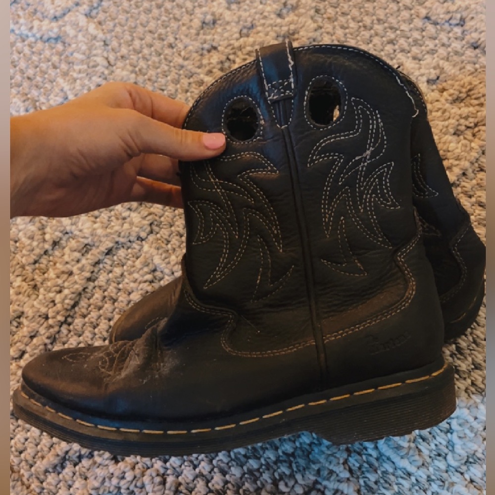 Vintage Dr. Doc Martens Western Cowboy Brown Boots 6M fits like 7 woman’s!